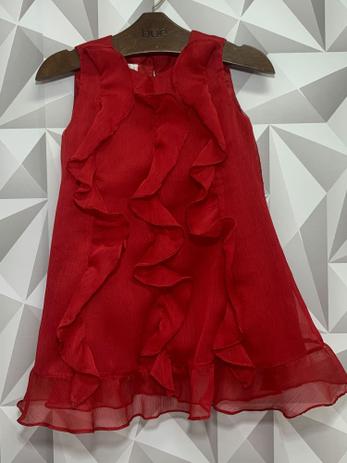 vestido vermelho infantil simples