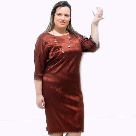 vestido de cetim plus size