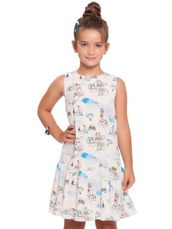 vestido crepe infantil