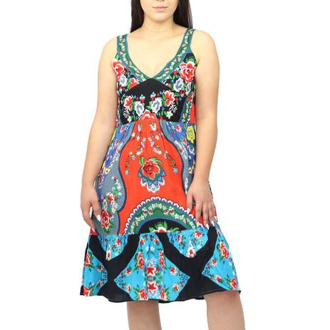 vestido de viscose curto de alça