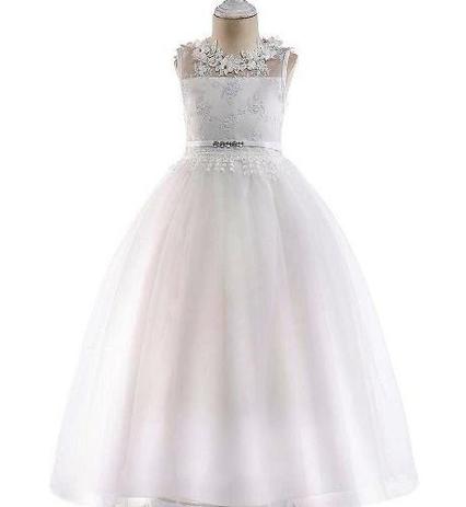 vestido branco de formatura infantil
