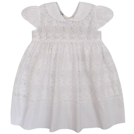 Vestido de Batizado Bebê Laise Branco - Marli enxovais Menor preço em Vestido de Batizado Bebê Laise Branco - Marli enxovais