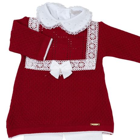 vestido guipir vermelho