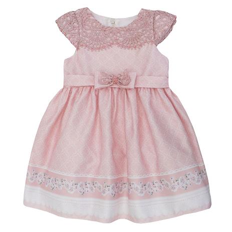 Vestido de Bebê Manga Curta Gabriela - Beth bebe Menor preço em Vestido de Bebê Manga Curta Gabriela - Beth bebe