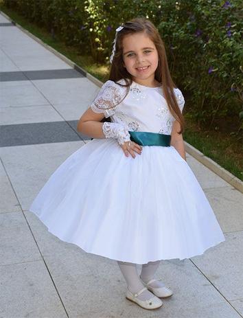 vestido daminha curto