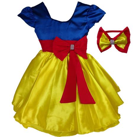 Vestido de Festa Baby Branca de Neve Luxo Com Tiara - Fantasias carol gi Menor preço em Vestido de Festa Baby Branca de Neve Luxo Com Tiara - Fantasias carol gi