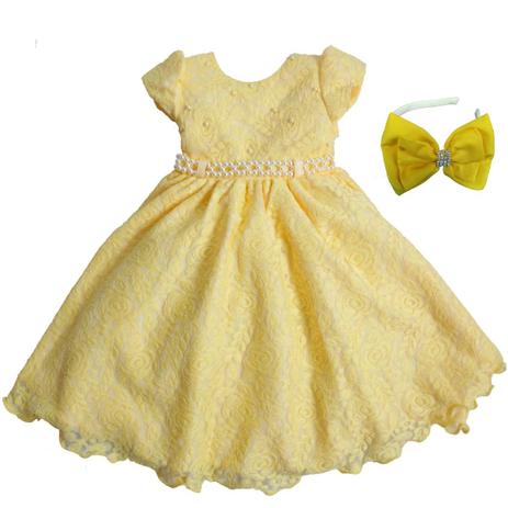 Vestido de Festa Baby Rendando Bela Luxo Com Tiara - Fantasias carol mb é boa?