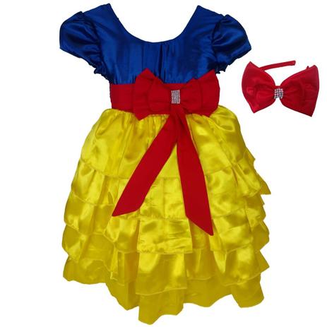 branca de neve vestido infantil