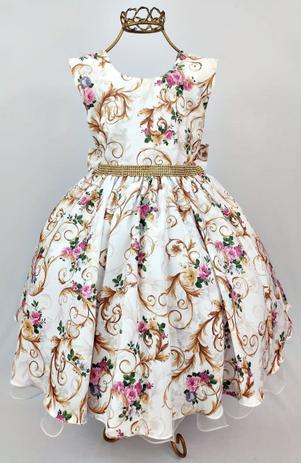 vestidos dourados infantil