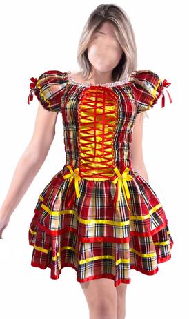 vestido caipira de adulto