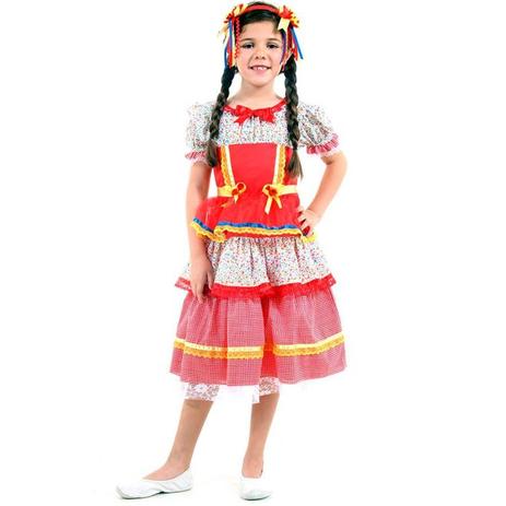 Vestido De Festa Junina Infantil Vestido Caipira Chiquinha - Sulamericana Menor preço em Vestido De Festa Junina Infantil Vestido Caipira Chiquinha - Sulamericana