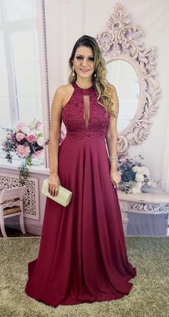 vestido marsala para madrinha de casamento