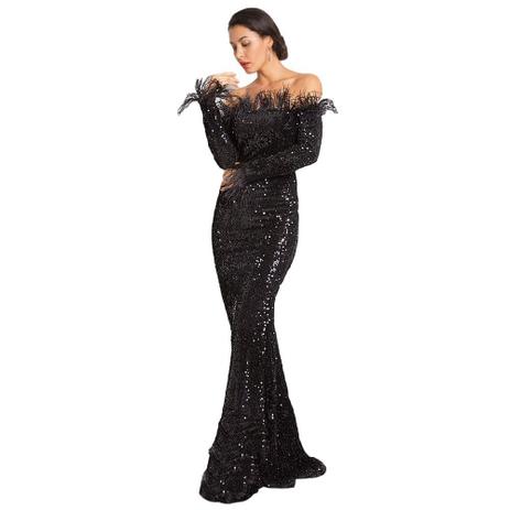 vestido para festa de casamento preto