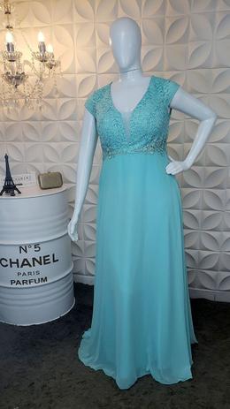 vestido verde tiffany plus size