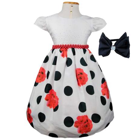 Vestido de Festa Luxo Com Tiara Branco Com Rosas Vermelhas - Fantasias carol ab é boa?