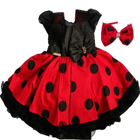 Vestido de Joaninha Bebê Luxo Para Festa Com Tiara - Fantasias carol mb Menor preço em Vestido de Joaninha Bebê Luxo Para Festa Com Tiara - Fantasias carol mb