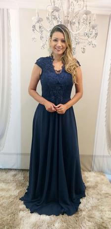 vestido azul marinho para madrinha de casamento