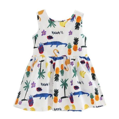 Vestido de Menina Algodão 2 anos Desenho Floresta Branco - Spuk kids Menor preço em Vestido de Menina Algodão 2 anos Desenho Floresta Branco - Spuk kids