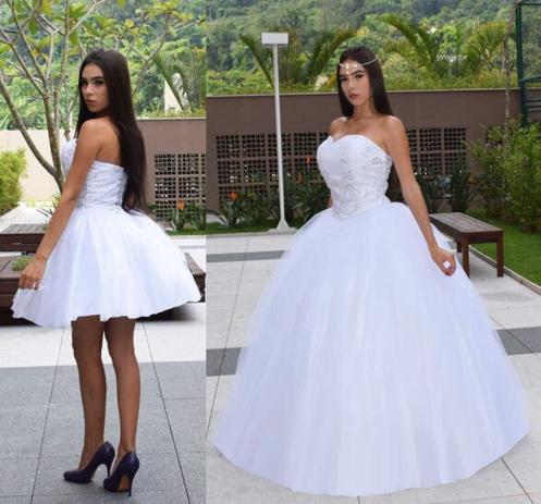 vestido de noiva duas saias
