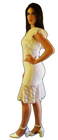 vestido curto peplum