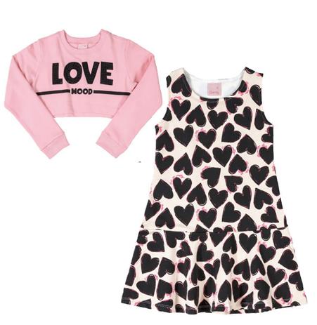 vestido com blusa sobreposta