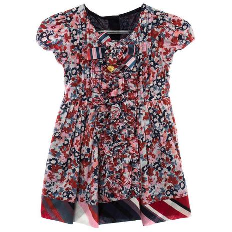 Vestido e Calcinha Bebê Floral e Listra - 1+1 Menor preço em Vestido e Calcinha Bebê Floral e Listra - 1+1