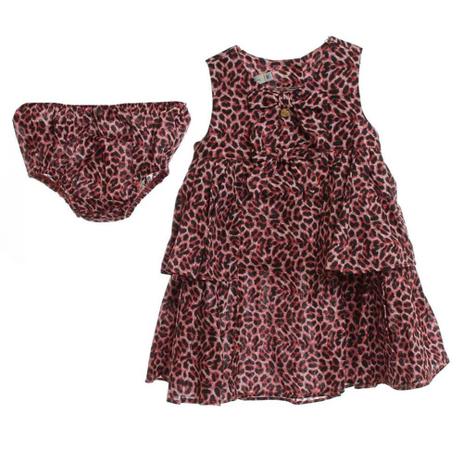Vestido e Calcinha Bebê Oncinha - 1+1 Menor preço em Vestido e Calcinha Bebê Oncinha - 1+1