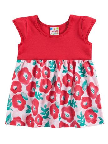 Vestido em Meia Malha Floral Brandili Menor preço em Vestido em Meia Malha Floral Brandili