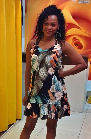 Vestido em Viscose de Alça com Babado - Amicia Fashion - Vestido Feminino -  Magazine Luiza