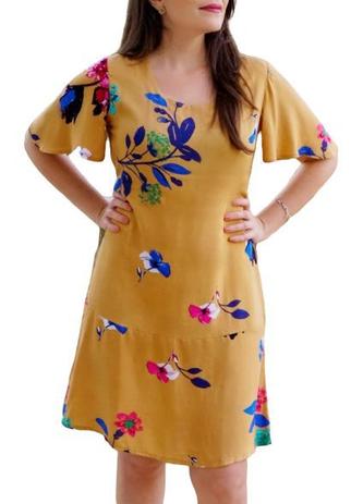 vestido de manga godê
