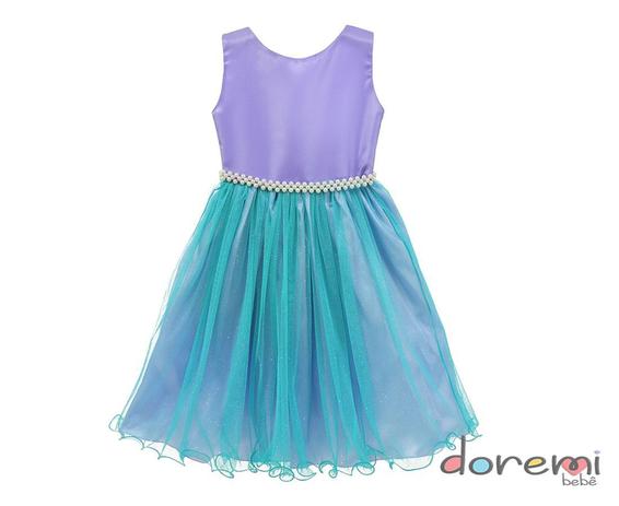 fantasia princesa ariel pequena sereia luxo