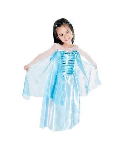 Vestido Fantasia Brilhante Frozen Infantil Com Glitter - Brink model Menor preço em Vestido Fantasia Brilhante Frozen Infantil Com Glitter - Brink model