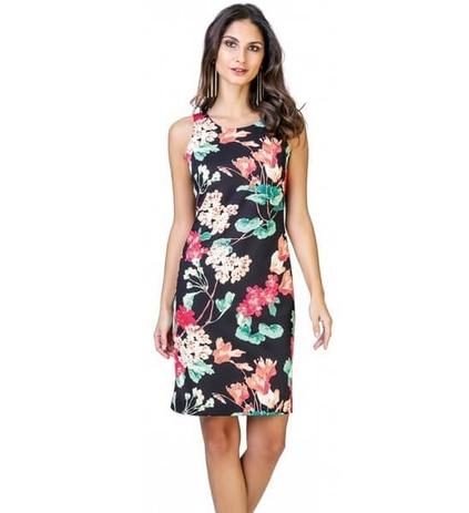 vestido estampado social