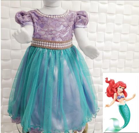 vestido 1 ano sereia