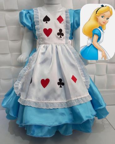 Vestido Festa Infantil Alice No Pais Das Maravilhas Tam 3 Anos Ranna Bebe Moda Infantil Magazine Luiza