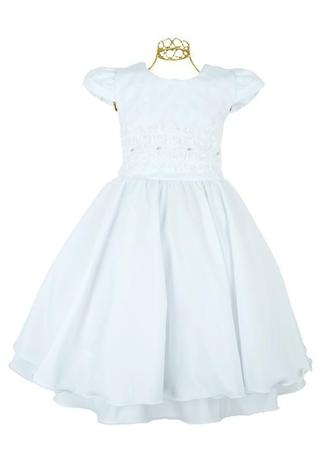 vestido de festa infantil branco