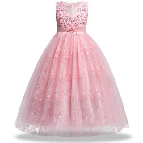 vestido longo para festa infantil