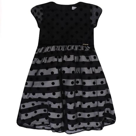 vestido infantil festa preto
