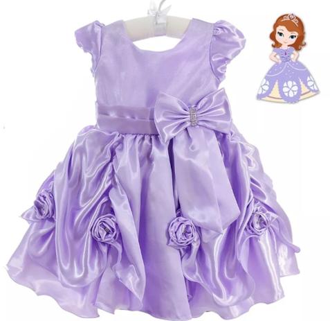 vestido de festa infantil princesa sofia