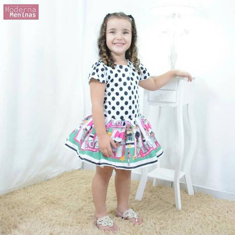 vestido infantil tema bonecas