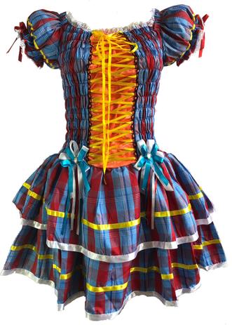 vestido festa junina luxo adulto