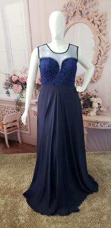 vestido de madrinha longo azul royal