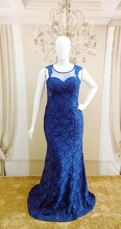 Vestido Festa Longo Azul Royal - Madrinha| Casamento Gg - Grife velasco
