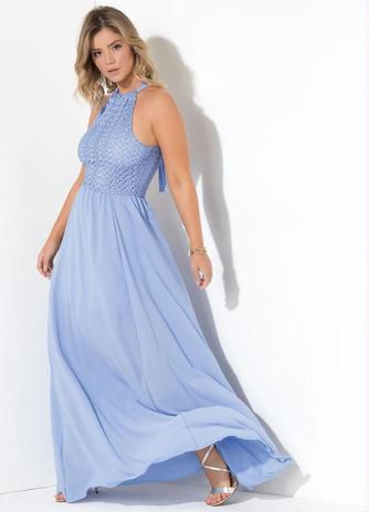 vestidos de festa azul claro