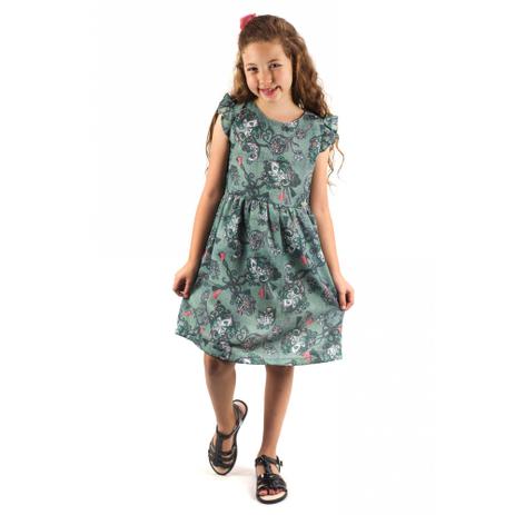 vestido verde escuro infantil