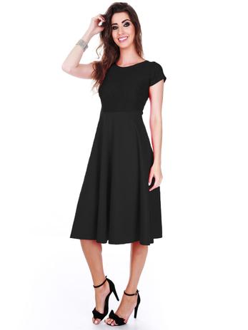 vestido godê preto