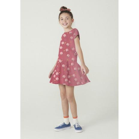 Vestido Hering Kiss infantil frutas rosa - Hering Kids Menor preço em Vestido Hering Kiss infantil frutas rosa - Hering Kids