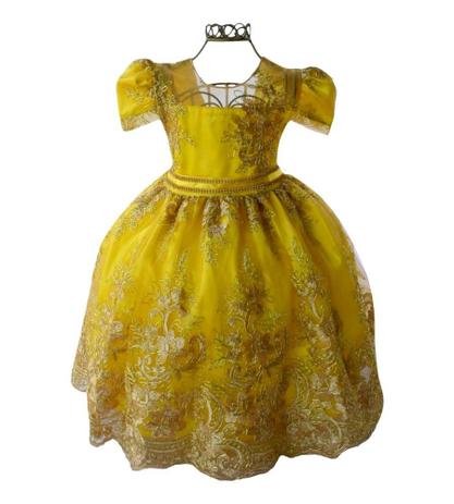 vestido realeza amarelo