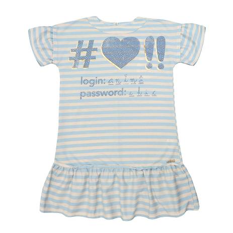 Vestido Infantil Animê Moletom Listrado - Anime Menor preço em Vestido Infantil Animê Moletom Listrado - Anime