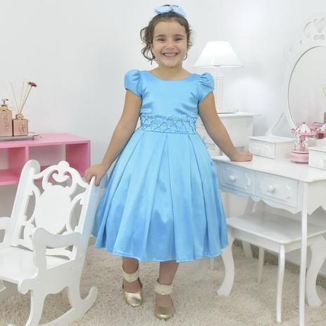 vestido infantil bordado com perola